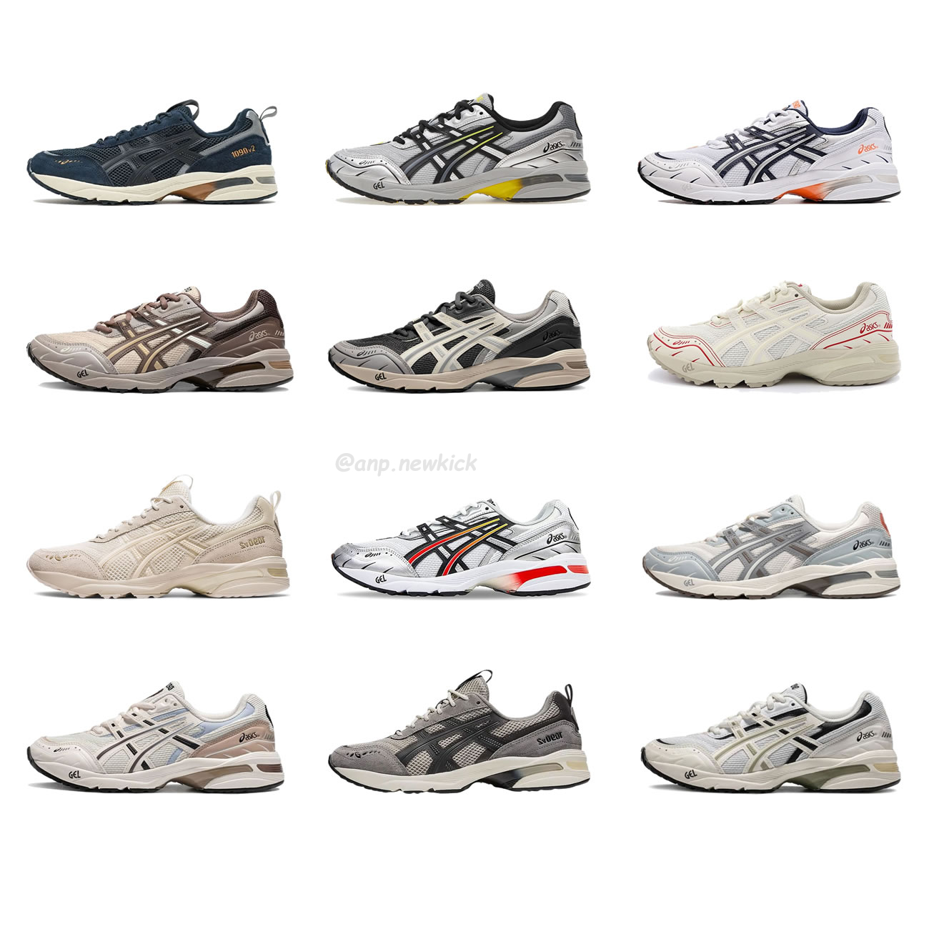 Asics Gel 1090 Grey Beige Birch French Blue White Sage Silver Cream Brown Silver Cream Gray Blue (1) - newkick.vip